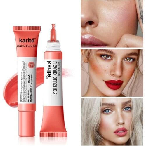 15ML 4 Color Blush Liquid Natural Long-lasting Waterproof Rouge No-fading Face Contour Makeup Brightening Anti-sweat Blush Cream