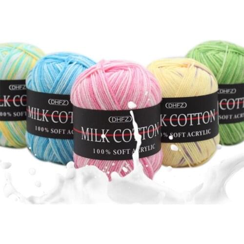 23 Color 50g DIY Knitting Crochet Milk Soft Baby Cotton Wool Yarn Milk Cotton Crochet Yarn For Cardigan Scarf Hat Sweater Doll