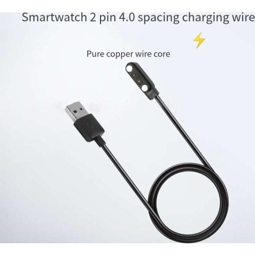 2pin Wristbands Charging Line Smart Watch Magnet Suction Charge Cable 2-pin 4mm USB Power Charger Cables Emergency Protection