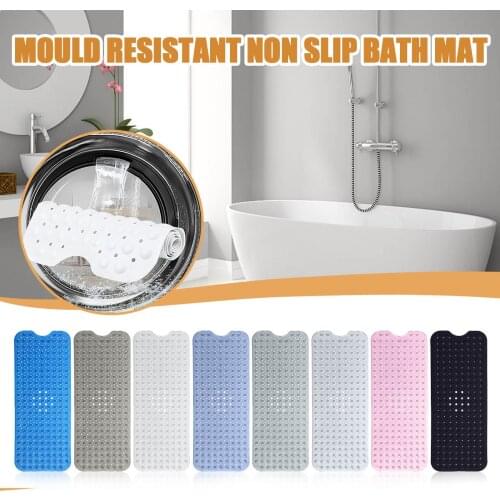 Mould Resistant Non Slip Pebbles Bath Mat Suction Cup Bathroom Extra Long Massage Mat Safety Shower Bathtub Mats Floor Mat