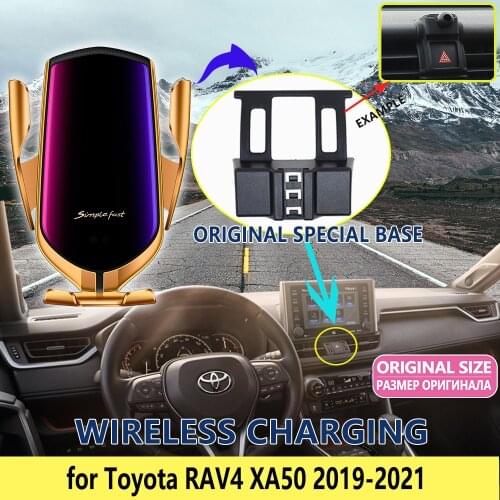 Car Mobile Phone Holder for Toyota RAV4 XA50 2019 2020 Telephone Bracket Rotatable Support Accessories for iPhone Samsung Xiaomi