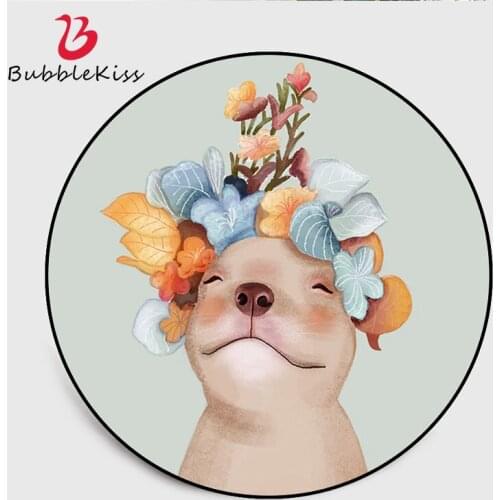 Bubble Kiss Round Carpet Cartoon Rug And Carpets For Living Room Animal Pattern Floor Mat Home Cute Area Rugs Customize Carpet