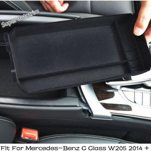 Lapetus Central Storage Pallet Armrest Container Box 1 Piece Fit For Mercedes-Benz C Class W205 2014 - 2021 Black Interior Parts