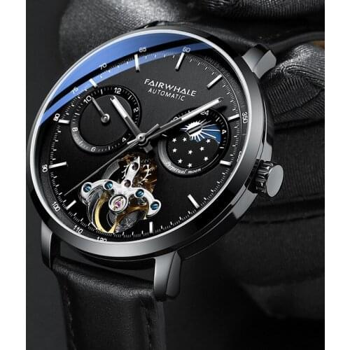 New Causal Sport Mens Mechanical Watches Stainless Steel Band Wristwatch Automatic Watch With Luminous Pointers Montre Homme