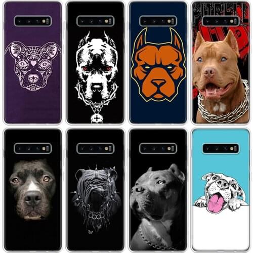 Pit Bull Lovely Dog Pitbull Phone Case For Samsung Galaxy S20 FE Ultra S10 S21 Note 10 9 8 S9 S8 Plus Lite S7 J4 J6 Cover Coque