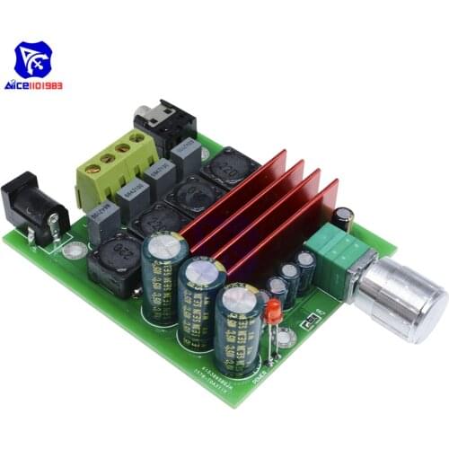 Diymore TPA3116 DC 8 -25V 100W Subwoofer Digital Power Stereo Amplifier Module Adjustable TPA3116D2 Amplifier Board