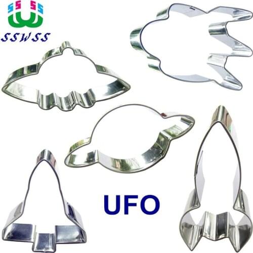 Spacecraft Shape Baking Molds,Explore The Mysterious Universe Cake Cookie Biscuit Decorating Fondant Tools Sets,Direct Selling