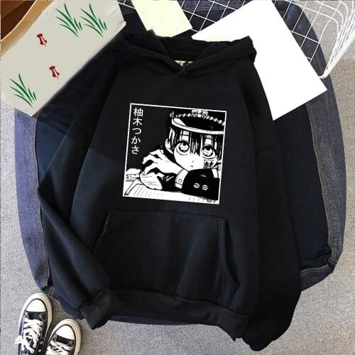 Anime Toilet-Bound Hanako Kun Hoodie Sweatshirt Men Harajuku Hooded Vintage Causal Pullover Long Sleeve Tops
