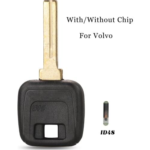 Jingyuqin 10pcs Transponder Car Key For Volvo S40 V40 D30 S60 S80 XC90 XC60 Replacement Blank Key Case Fob NE66 Blade