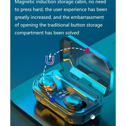 M15 TWS Bluetooth V5.1 Earphone Waterproof Sports Stereo Wireless Earphones Touch Bass Headset Mini Earbuds