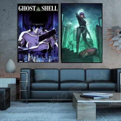 Wall Art Canvas Painting Modular Ghost In The Shell Fight Police Anime Pictures Prints Home Decor Nordic Poster For Living Room