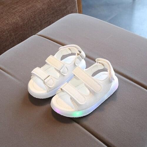 NOQILND Sandals Children Kids Baby Girls Boys Led Light Luminous Sport Sandals Children Beach Sandals Size 21-30