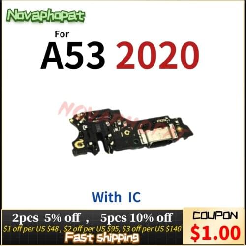 Novaphopat For OPPO A32 / A53 2020 Charger Dock USB Charging Port Plug Connect Flex Cable Board Microphone Headphone Audio Jack