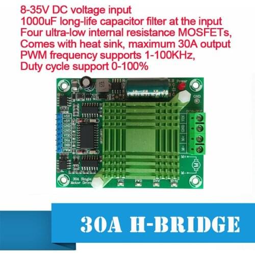 12/24/36V 30A High-power DC Motor Drive Board/module Forward and Reverse Can Be Full PWM H Bridge