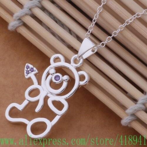 Silver Plated Necklace Silver Plated fashion jewelry pendant /byfakpma beyajwfa AN711