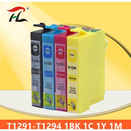 YLC 1set T1291 T1292 T1293 T1294 Compatible Cartridge For Epson Stylus SX235W SX230 SX420W SX425W SX430W SX435W SX440W SX445W