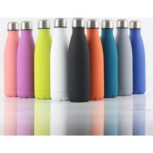 1000ML Insulated Stainless Steel Thermos Mug Sport Water Bottle For Girls Rubber Painted Surface Vacuum Flask Coffee Cup Bottle