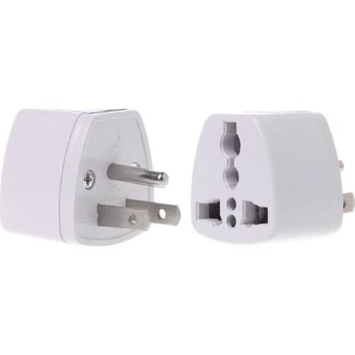 Universal UK EU AU to US 3PINS AC Power Socket Plug Travel Electrical Charger Adapter Converter