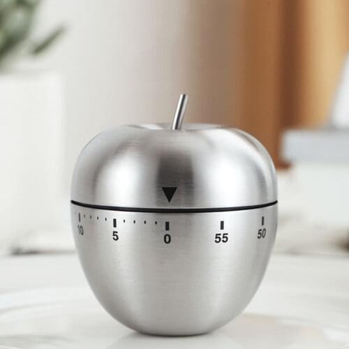 High Quality New Stainless Apple Egg Kitchen Timer Countdown 60 Min Alarm Cooking Tools Kitchen Timer Digital Timer