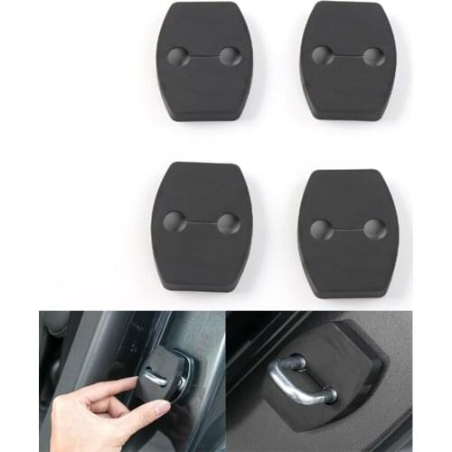 YAQUICKA 4Pcs/set Car Door Lock Buckle Cover Trim For Chevrolet Equinox 2017+ Black ABS