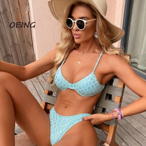 2 Piece Sets Womens Print Push Up Sexy 2021 Bathing Suit Fashion Swimwear Women
