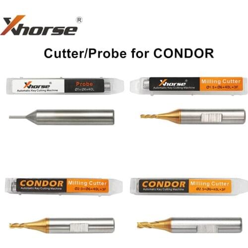 1.0mm 1.5mm 2.0mm 2.5mm Milling Cutter Probe for Xhorse CONDOR XC MINI Plus XC-007 Dolphin XP-005 XP-007 Key Cutting Machine