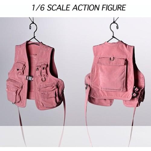 1/6 Male And Female Soldier Body Trend Multi-pocket Workwear Vest 12-inch Action Figure Clothing Accessories In Stock
