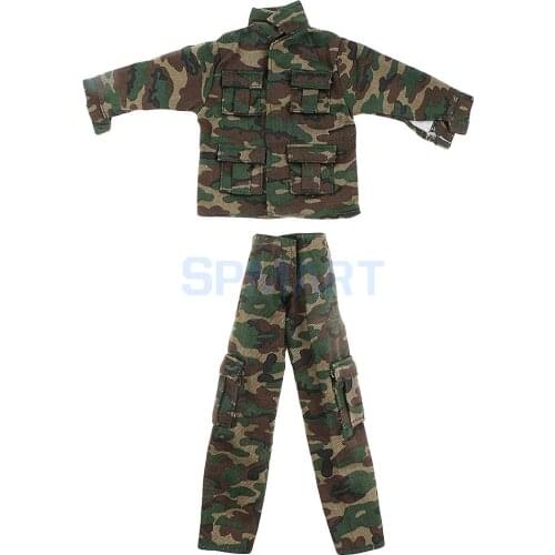 1/6 Scale Clothes Set Soldier Accessories Jungle Camouflage Combat Uniforms Suit for 12" Male Military Action Figures DIY