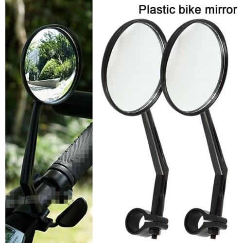 1 PAIR Bicycle Rearview Handlebar Mirrors Cycling Rear View MTB Bike Silicone Handle Rearview Mirror