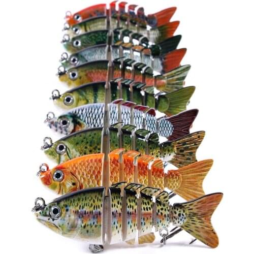 10pcs 13g Sinking Wobblers Fishing Lure Wobbler Parts Relax Multi Jointed Swimbait 6Segment Hard Bait Making Casting Lure Carp