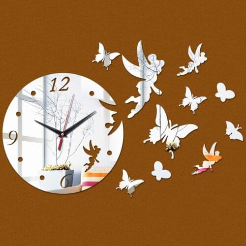 2019 3d acrylic mirror stickers quartz living room wall clock watch home decoration clocks reloj de pared new
