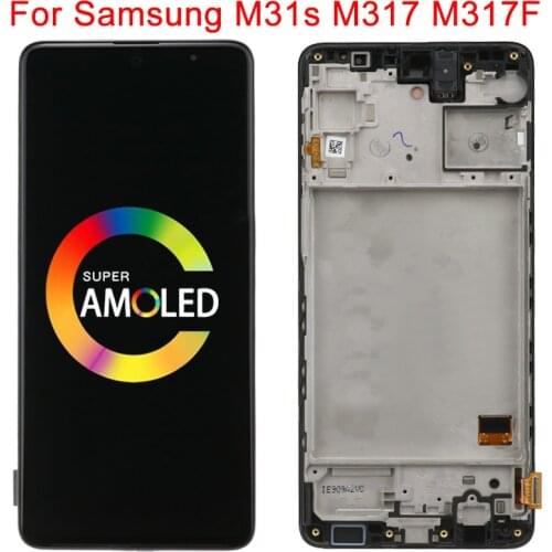 6.5" Original Screen For Samsung Galaxy M31s M317F Display With Frame SM-M317F M317 LCD Touch Screen Digitizer Panel Parts