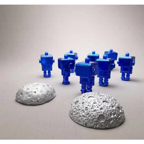 6pcs flat-back Moon Meteorite/miniatures/fairy garden gnome/home decor/crafts/figurine/model/doll house