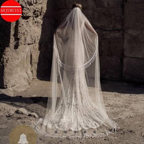 Свадебные длинные фаты ANJURUISI China At AliExpress