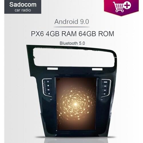 PX6 Tesla DSP 9.7" Android 9.0 For VW Golf 7 2013-2016 car radio IPS Car DVD Player 4GB autoradio Multimedia GPS autoradio