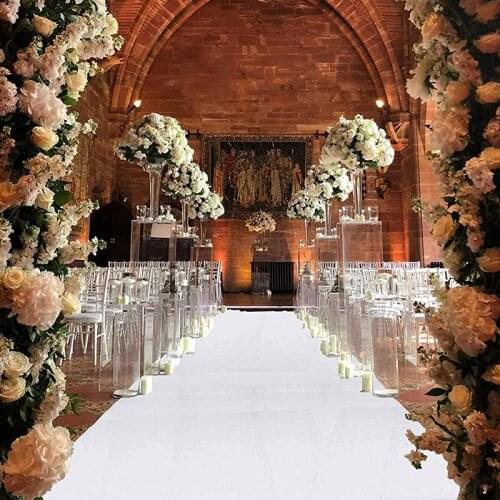 White Wedding Carpet Event Party Ceremony Wedding Aisle Runner Non-woven Fabric Many Colors Custom Wedding Carpet Aisle Runner