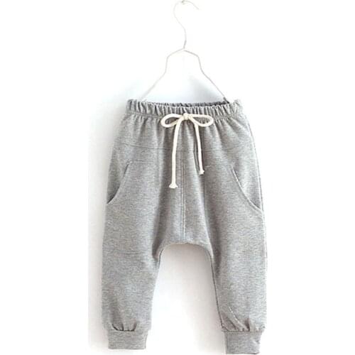 Baby Trousers Pants Toddler Kids Jersey Harem Pants Baby Boy Bottoms Children Girl Elastic Pant For Boys 2-7 Y