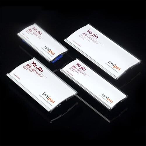 Pin/Magnetic Style Office Name Holder Tag,Metal Material Strong Magnetic More Fastener Name ID Tag Badge