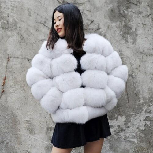 CX-G-A-245D New Fashion Real Fox fur Clothes Women Garment Coat Outwear Winter Fox Fur Coat