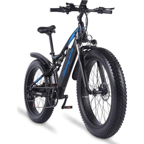 Shengmilo MX03 4.0 Fat tyre Electric bicycle 1000W Mens Ebike 48V 17AH Mountain bike City Adult bike 7 Speed Beach cruiser