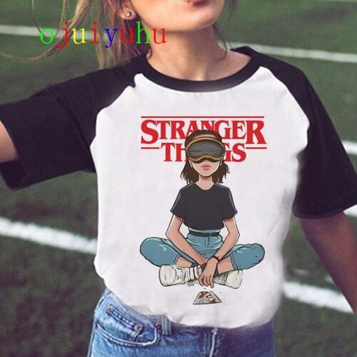 Upside Down Stranger Things Harajuku T Shirt Women Ullzang Eleven Graphic T-shirt Aesthetic Fashion Tshirt 90s Top Tees Female