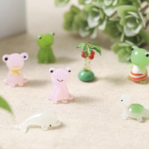 Simulation Frog Realistic Desktop Decoration Glass Creative Mini Frog Ornaments Table Desk Home Office Decor Collectible Gifts