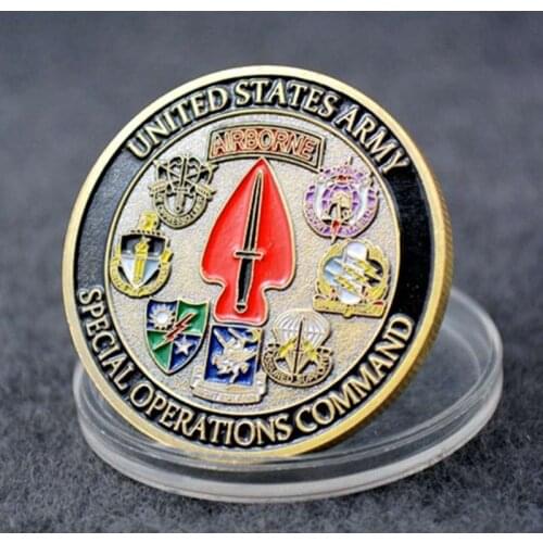 U.S.Army Airborne Sine Pari Special Operations Cpmmand Challenge Coins Collection Memorial Souvenirs Collectibles Coin