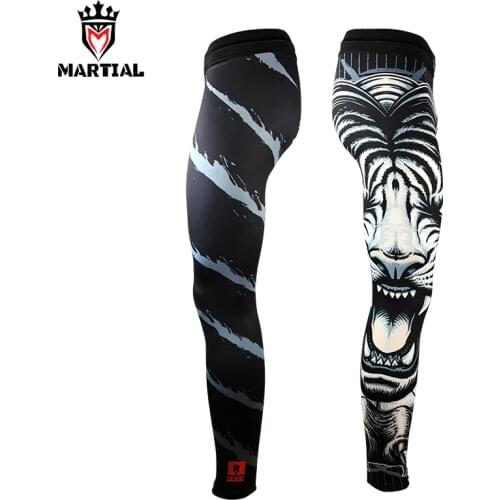 Martial :Tiger original design sublimation compression leggings fitness sports pants gym running leggings Long pants spats