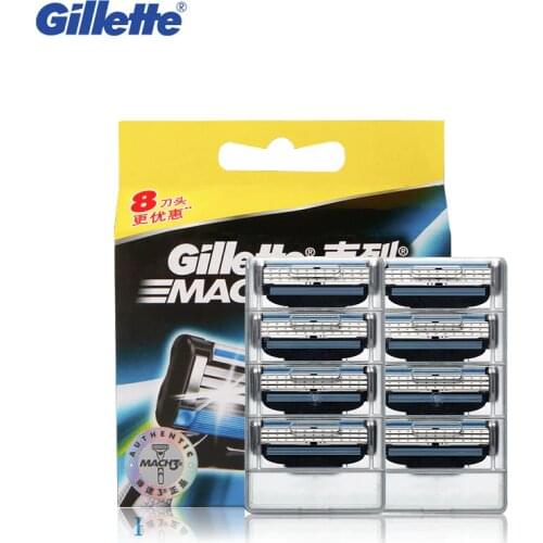 Gillette Shaving Blades Mach 3 Stainless Steel Blades Refills Comfortable Cutting Hair Beard Mens Manual Shaving Razor Blades