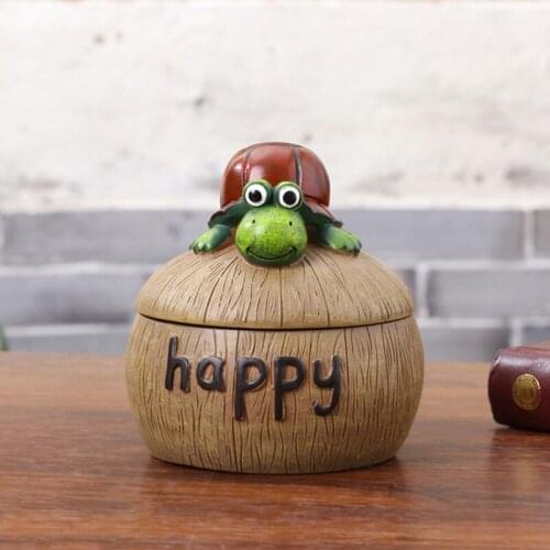 Cute Animal Tortoise Frog Snail Insect Ashtray Friend Birthday Gift Accessories Household Supply Retro Creative Resin Ash Tray