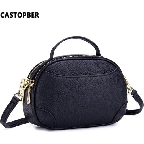 Fashion Womens Small Leather Handbags Soft Cow Genuine Leather Female Shoulder Bags Ladies Crossbody Famous Brand High Quality