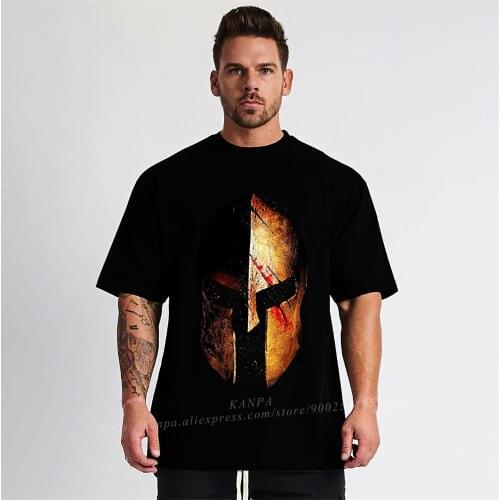 2021 Mens T-Shirt Spartan Molo Labe Warrior Sparta Vintage Cotton Big Tall Tee T Shirt Tops Plus Size Big Size Large 5XL 6XL