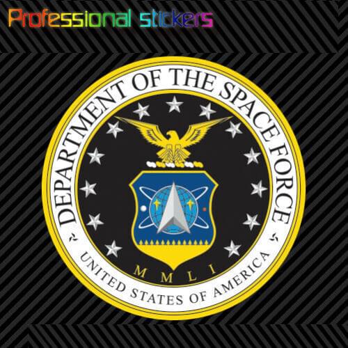 Round Department of The Space Force Sticker Die Cut Vinyl Trump Stickers for Car, RV, Laptops, Motorcycles, Office Supplies