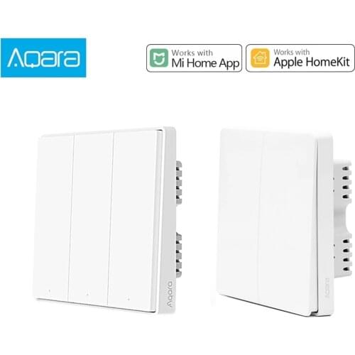 Xiaomi Aqara Wall Switch D1 Wireless Switch Single Zero Fire Wire ZigBee Wall Switch Smart Home Light Control For Mihome App